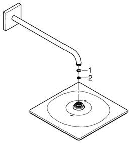 GROHE 26564000 - RAINSHOWER MONO 310 CUBE fejzuhany szett, 422 mm, króm