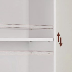 DOVARO fehér könyvespolc