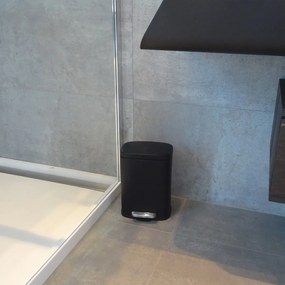 Spirella Pedálos szemetes soft-close Akira 12 l, matt fekete, 12 l