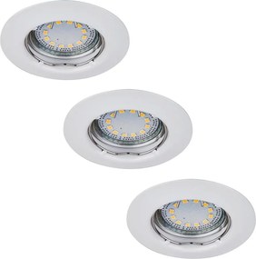 Rabalux 1046 - SZETT 3x LED-es beépíthető mennyezeti lámpa LITE 3xGU10-LED/3W/230V