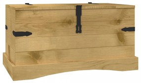mexikói Corona-stílusú fenyőfa tárolóláda 91 x 49,5 x 47 cm