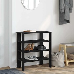 fekete szerelt fa cipőtároló szekrény 61x32x70 cm