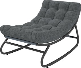Outsunny hintaszék széles hálós üléssel és vastag párnával, kültéri ringató kertbe, erkélyre és teraszra, max. 120 kg, 101 x 66 x 63 cm | Aosom