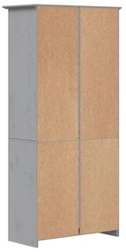 BODO szürke tömör fenyőfa könyvszekrény 82 x 40 x 173 cm