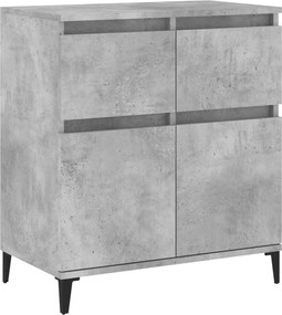 vidaXL betonszürke szerelt fa tálalószekrény 60 x 35 x 70 cm