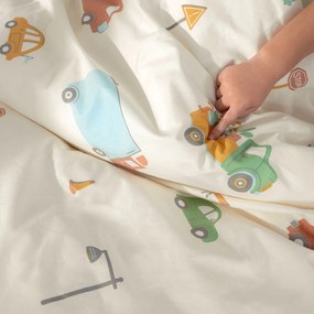 Goldea gyermek pamut ágyneműhuzat - az autók világa 140 x 200 és 70 x 90 cm