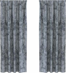 vidaXL Bársonyfüggönyök 2 pcs Ezüst Szürke 245 x 140 cm Bársony