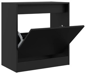 fekete szerelt fa cipőszekrény 60 x 34 x 63,5 cm