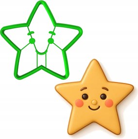 Karácsonyi Forma Mézeskalács lyukasztó Karácsonyi Csillag 8cm