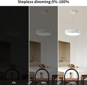 Brilagi - Dimmelhető LED csillár FALCON MODERN LED/30W/230V átm. 40 cm fehér + távirányító