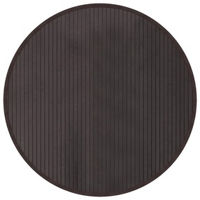kerek sötétbarna bambusz szőnyeg 80 cm
