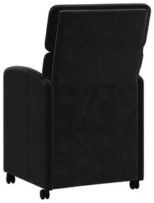 Kerekes Étkező Székek 2 pcs Fekete 58 x 65 x 98 cm Bársony