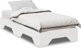 vidaXL ágy matrac nélkül rakásolható fehér 90x190 cm tömör fa