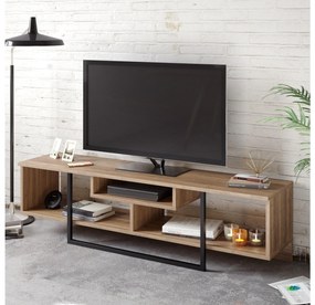 TV asztal/Szekrény Aslana 150 (dió + fekete) . 1101384