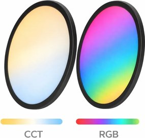 Aigostar - LED RGBW dimmelhető mennyezeti lámpa MESH LED/36W/230V 3000-6500K fekete+távirányító