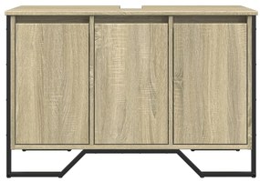 Sonoma tölgy szerelt fa fürdőszobai mosdószekrény 91x35x60 cm
