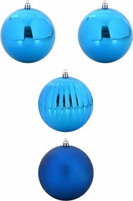 vidaXL Karácsonyi Díszgömb Készlet XXL 4 pcs Kék Műanyag