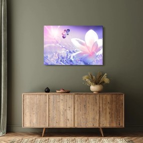 Kép - Pillangó érkezése a virágra (90x60 cm)
