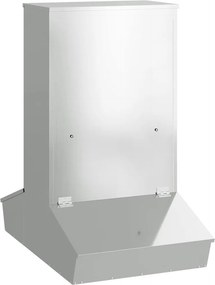 vidaXL Disznó Etető Ezüst 82 x 51 x 91,5 cm Horganyzott acél