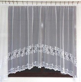 Mg Függöny 7131 Fehér Ív 350X160 kész szalaggal