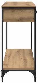 vidaXL Konzolasztal fiókkal Artisan tölgy 100 x 34,5 x 75 cm Faanyag