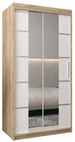 Ruhásszekrény 100 cm Verika 4 100 (szonoma tölgy + fehér). 1064256