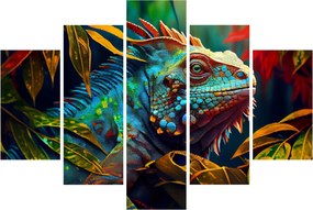 Kép - Színes leguán (150x105 cm)