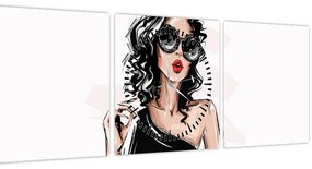 Kép - Divat nő (órával) (90x30 cm)