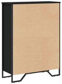 fekete szerelt fa könyvszekrény 80 x 31 x 106 cm