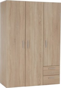 Gardróbszekrény polcokkal, sonoma tölgy, ADELI