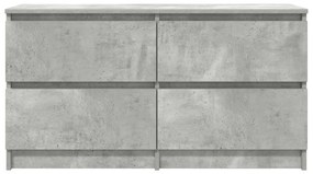 betonszürke szerelt fa TV-szekrény 100x35x54 cm