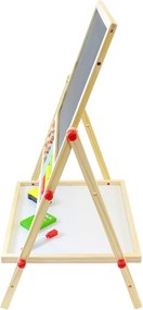 KRUZZEL Gyermek kétoldalas tábla (kréta és mágnes) kellékekkel - 6in1