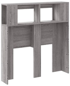szürke sonoma szerelt fa LED-es fejtámla 100x18,5x103,5 cm
