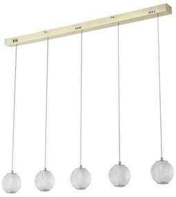 Searchlight 51485-5SB - ALLURE LED csillár kábelen, 5xLED/4,2W/230V