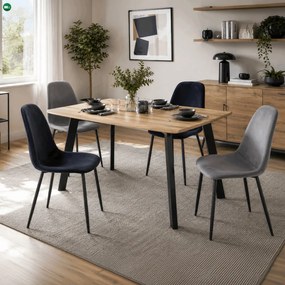 Jídelní židle, šedá, sametová látka, CT-V2971 GREY4
