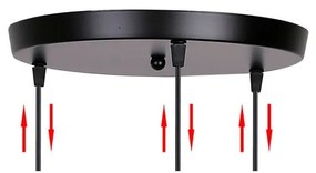 Fekete függőlámpa üveg búrával Felis – Candellux Lighting