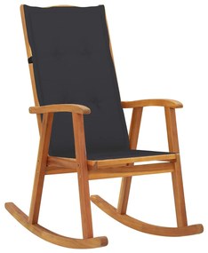 Tömör akácfa hintaszék párnával