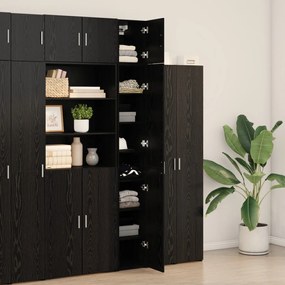 Slim tárolószekrény Fekete tölgy 30x42.5x225 cm Szerelt fa