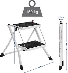 2 lépcsős létra max. terhelhetőség 150 kg-ig