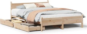 vidaXL tömör fenyőfa ágy matrac nélkül 120 x 190 cm