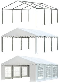 Szilárd és kiváló minőségű party sátor piros és fehér színben 5m x 6m
