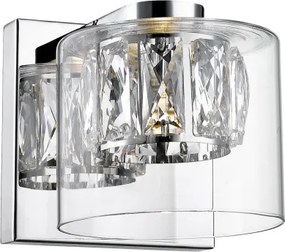ZUMA LINE W0389-01A-B5AC GEM Kristály Fali Lámpa Króm, Átlátszó LED IP20