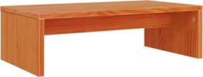 vidaXL viaszbarna tömör fenyőfa monitorállvány 50x27x15 cm