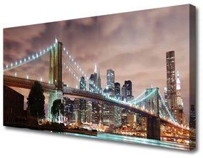 Canvas kép Építészet Bridge City 100x50 cm