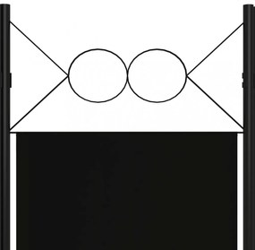 fekete 5 paneles paraván 200 x 180 cm