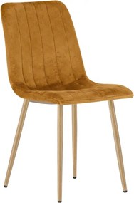 Mustársárga bársonyszék LAVA