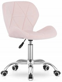 PreHouse Forgó bársony szék AVOLA - rózsaszín