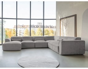 Világosszürke sarokkanapé (jobb oldali) Flex Felix – Miuform
