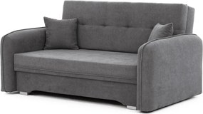 Szürke zsenília kinyitható-tárolóhelyes kanapé 155 cm Laine – ELTAP