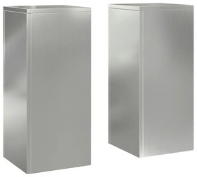 Kültéri növénytartók pillér 2 db 24x24x55 cm galvanizált acél